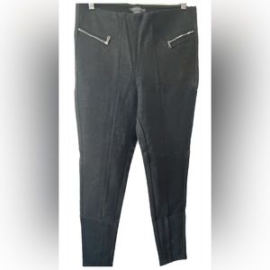 NWOT Suzy Shier CHARCOAL Stretch Slacks, L *DP2